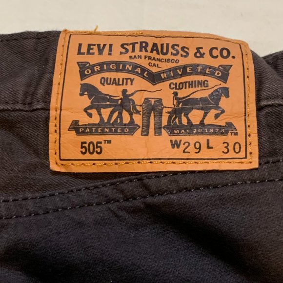 Levi's 505 Mens Black Wash Jeans W29 L30 - Picture 4 of 5